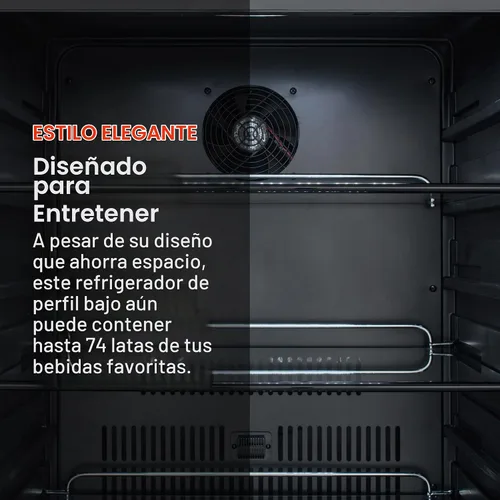 Vista 4 de Blaze Refrigerador compacto clasificado para exteriores de 24 pulgadas Refrigerador de acero inoxidable de 5.5 pies cúbicos con iluminación LED