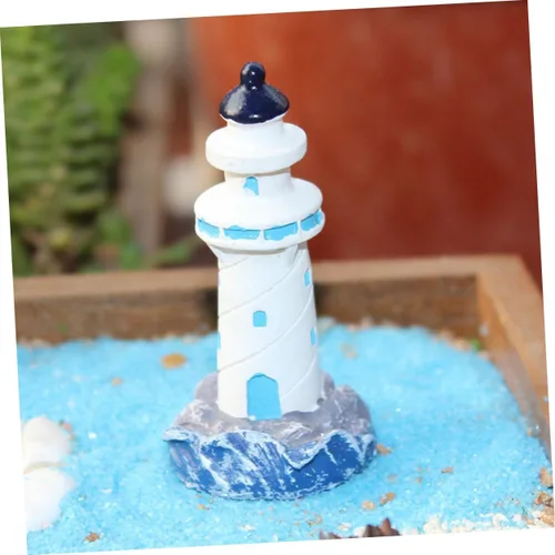 Vista 9 de ibasenice Adorno de estilo mediterráneo, 12 piezas de decoración de paisajismo en miniatura, decoración del océano, figura de playa tropical