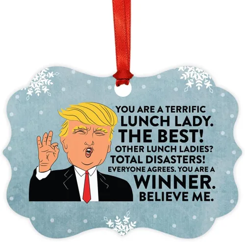 Vista 73 de Andaz Press Presidente Donald Trump Fancy Frame Recuerdo Adorno de Navidad Regalo de broma Ejecutivo de Cuenta, 1 paquete, Divertidas Ideas