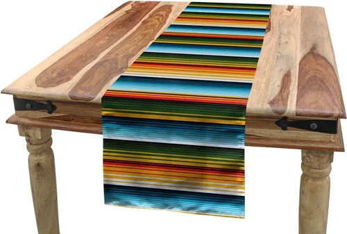 Vista 57 de Lunarable Camino de mesa tropical y manteles individuales, acuarela tucán loro flamenco piñas y flores silvestres sobre rombo, juego para decoración