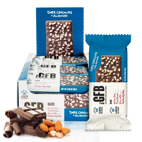 Vista 9 de The GFB Barras de proteína de mantequilla de maní de chocolate, sin gluten, a base de plantas, sin OMG, hechas de forma sostenible, ridículamente