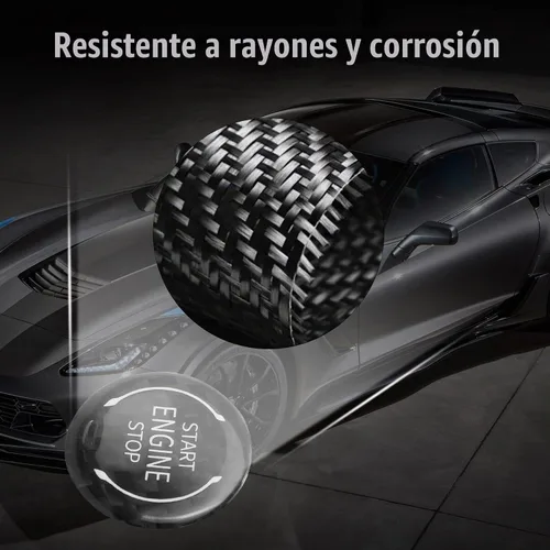 Vista 5 de Cubierta de botón de arranque de fibra de carbono para Chevy Corvette C8 2020-2025 Negro