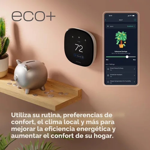 Vista 6 de ecobee Termostato inteligente mejorado, termostato Wifi programable Funciona con Siri, Alexa, Google Assistant, certificado Energy Star, Smart