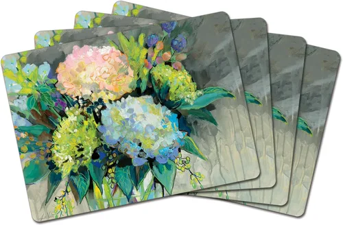 Vista 12 de Manteles Individuales Decorativos Premium de Tablero Duro para Mesa Jardín de Medianoche Negro y Blanco Paquete de 4 Fabricado en los Estados Unidos