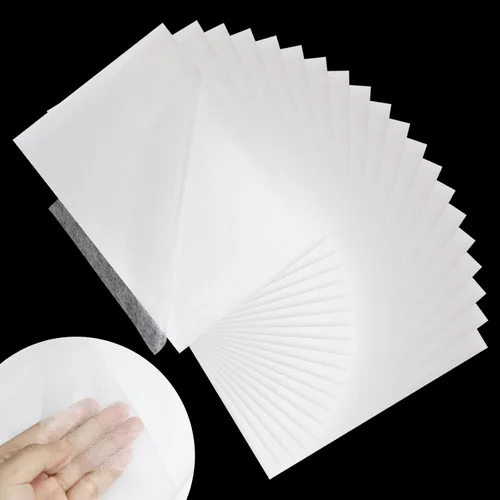 Vista 10 de Stitch Witchery - 20 hojas, 8 x 12 pulgadas, cinta fusible para aplicaciones de tela, interfaz fusible de peso medio, tela de unión fusible