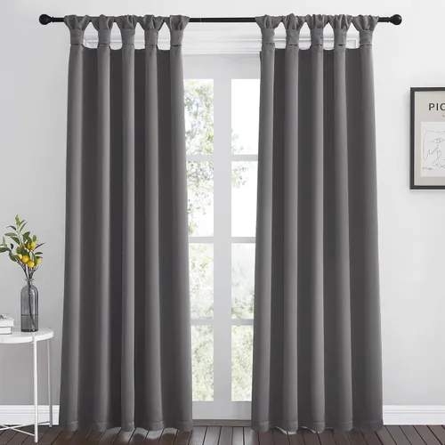 Vista 18 de EcoDrapes Paneles de cortina macizos con pestañas trenzadas para casa de lujo (rosa bebé, 52 pulgadas de ancho por 63 pulgadas de largo, 1 panel)