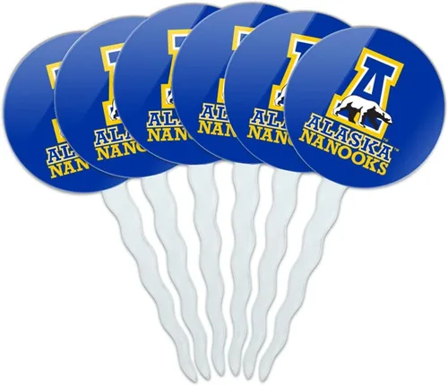 Vista 285 de Abilene Christian - Juego de 6 palillos para cupcakes con logotipo secundario