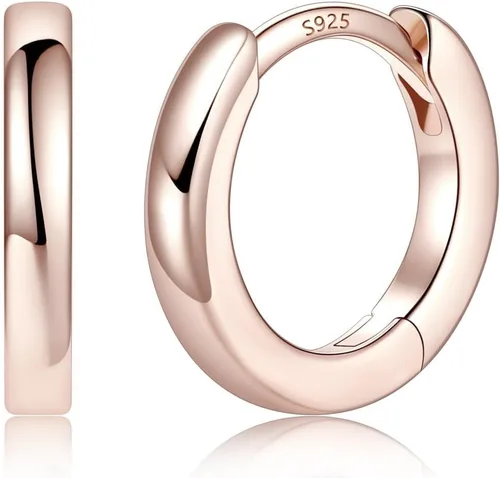 Vista 20 de Aretes de aro chapados en oro de 14 quilates para mujer, aretes de Dorado
