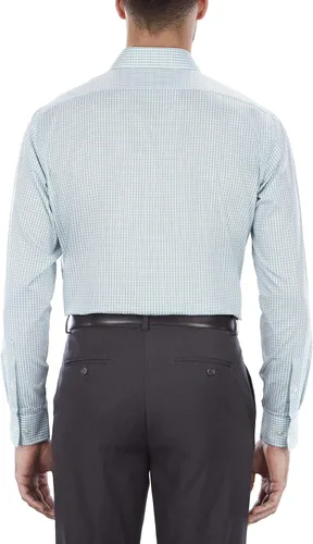 Vista 3 de Van Heusen - Camisa de vestir para hombre, ajuste regular, cuello flexible, a cuadros