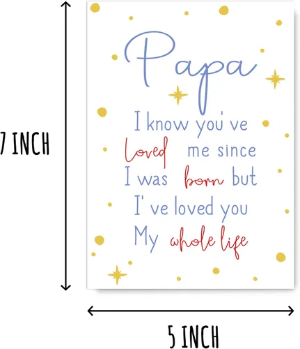 Vista 2 de EruditeGifts Papa I Know You've Loved Me Since - Tarjeta de cumpleaños para papá - Tarjeta del día del papá - Bonita tarjeta de cumpleaños para papá