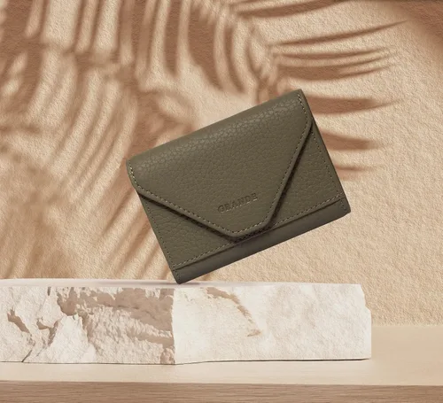 Vista 50 de grande Estuches para tarjetas 3639, Naranja, Tarjetero de cuero con cierre magnético, cartera pequeña de acordeón para mujer