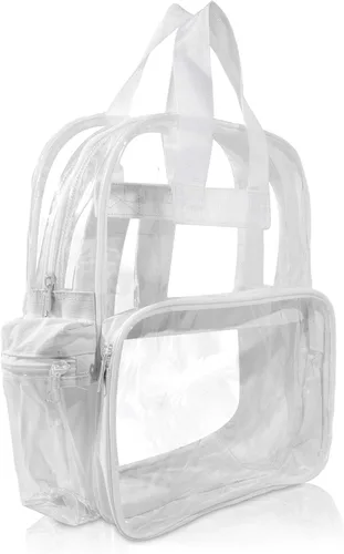 Vista 63 de DALIX Bolsas de mochila transparentes de plástico liso dorado