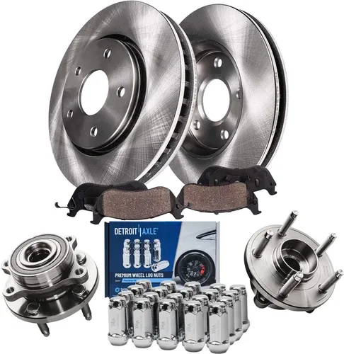 Vista 27 de Detroit Axle - Rotores de freno para Jeep Compass 2015-2022 Renegade 2016-2022 Fiat 500X 2016-2022, 2018, 2019, 2020, 2021. Reemplazo de rotores
