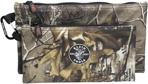 Vista 6 de Klein Tools 55560 Bolsas con cremallera, las bolsas de camuflaje son de 12.5 y 10 pulgadas, camuflaje de tejido balístico 1680d de 2 piezas