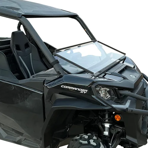 Vista 4 de Clearly Tough Can-Am Commander (2021 y posteriores) Parabrisas plegable