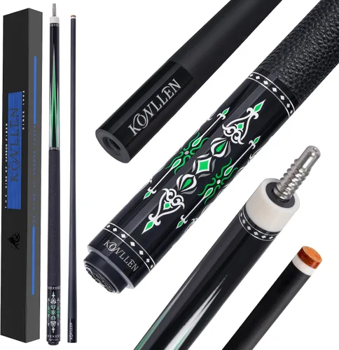 Vista 18 de KONLLEN Carbon Fiber Pool Cue 2.0 – 58" Low Deflection Performance Cue for Improved Accuracy & Consistency, 12.5mm Tip, Pro Taper