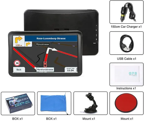 Vista 3 de 9 navegador GPS portátil de la pantalla capacitiva de la pulgada 256MB.8G HD
