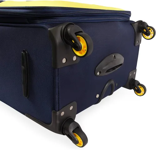 Vista 8 de Nautica Helios - Juego de equipaje de 2 piezas Azul marino amarillo Nautica Helios - Juego de equipaje de 2 piezas