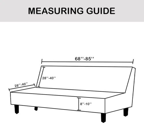 Vista 4 de Funda impermeable para futón sin brazos, funda de colchón para sofá cama, tamaño matrimonial, protector de muebles suave y elástico para mascotas