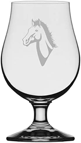 Vista 54 de Abaco Barb Body Horse - Vaso de cerveza Iona grabado (13.25 onzas)
