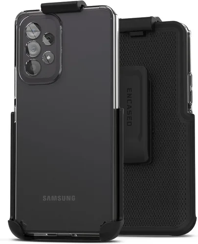 Vista 6 de Encased Funda para cinturón para Samsung A53 5G transparente con clip de funda (Galaxy A53-5G)