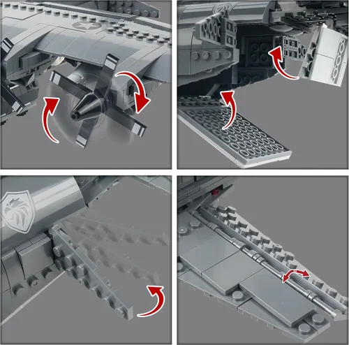 Vista 5 de General Jim's Conjunto de Bloques de Construcción AC-130 Hercules Gunship – 1,713 Piezas – Conjunto Detallado de Ladrillos Modelo de Aeronave