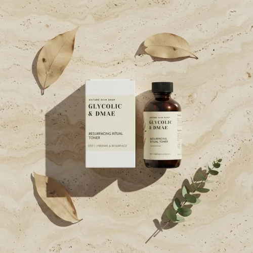 Vista 7 de Nature Skin Shop Tónico de ácido glicólico 10% con DMAE, exfoliante facial antienvejecimiento para arrugas, líneas finas y poros, estiramiento