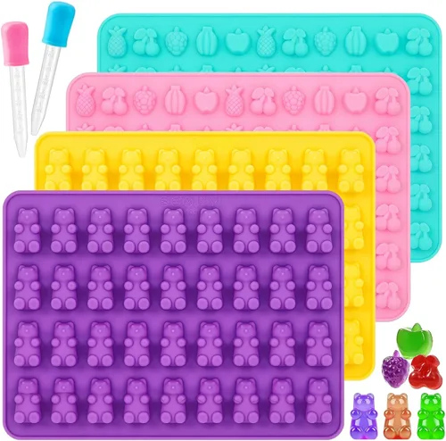 Vista 8 de Moldes de silicona para bombas de chocolate caliente de 24 agujeros, 2 paquetes de mini moldes de semiesfera de 1 pulgada de media esfera para hacer