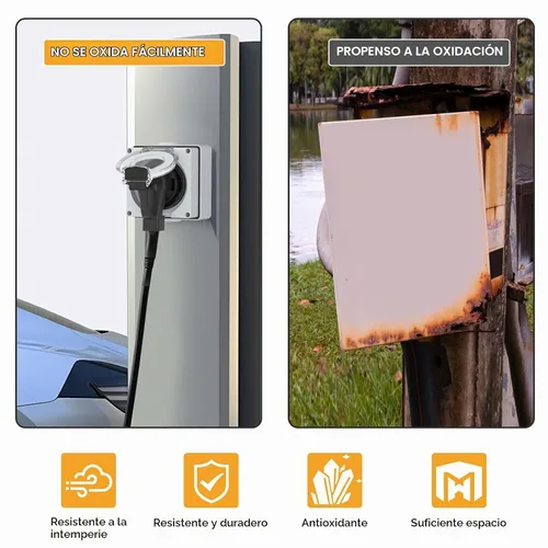 Vista 5 de Caja de toma de corriente de 50 amperios, NEMA 6-50R, receptáculo de soldador EV de 250 voltios Heavy Duty, Outdoor Weatherproof, with Waterproof