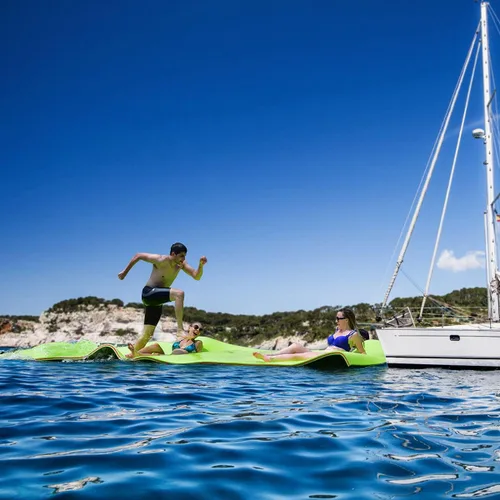 Vista 7 de GYMAX Floating Water Mat Verde