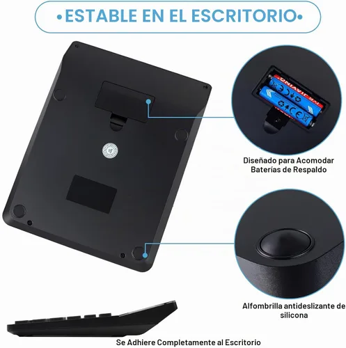 Vista 6 de Calculadora de escritorio, calculadoras básicas de escritorio iPepul con botones grandes y pantalla de 2 líneas, calculadora simple de 4 funciones