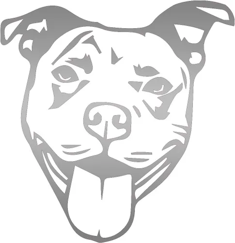 Vista 10 de Plantilla de Cara de Pitbull 1 (Juego de 3) Pegatina Troquelada de Vinilo Impermeable de 2" para Laptop Botella de Agua Vaso Funda de Teléfono