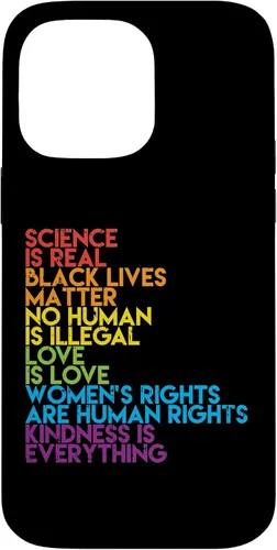 Vista 21 de Science is Real Black Lives Matter Rainbow LGBT Pride Gift Case for iPhone 17