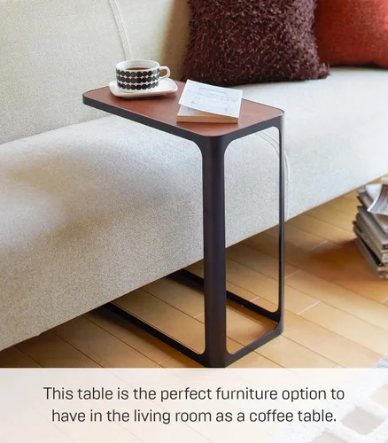 Vista 3 de Yamazaki, mesa auxiliar compacta para el hogar, Metal, Negro