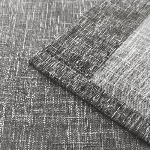 Vista 5 de Central Park Panel de cortina de ventana degradado de lino con estampado en tela de mezcla de rayón, tratamientos para sala de estar/dormitorio Gris