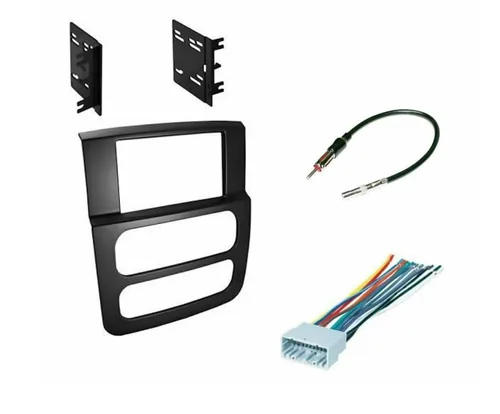 Vista 2 de Kit de instalación de radio estéreo de coche doble DIN compatible con Dodge RAM (Dash Kit) 2002 2003 2004 2005