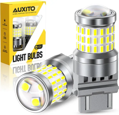 Vista 12 de AUXITO 194 Bombilla LED Ámbar Amarillo 168 2825 W5W T10 Cuña 24-SMD 3014 Chipsets Bombillas de Repuesto para Luces de Cúpula, Mapa, Placa