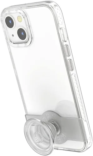 Vista 4 de PopSockets Funda para iPhone 13 con MagSafe, compatible con carga inalámbrica, transparente - iPhone 13 transparente