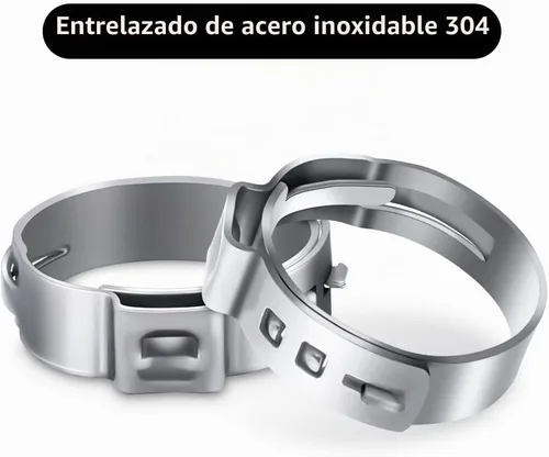 Vista 2 de 50 abrazaderas de cincha PEX de 3/4 pulgadas, abrazaderas de acero inoxidable 304 PEX anillos de engarce para conexiones de tubería PEX