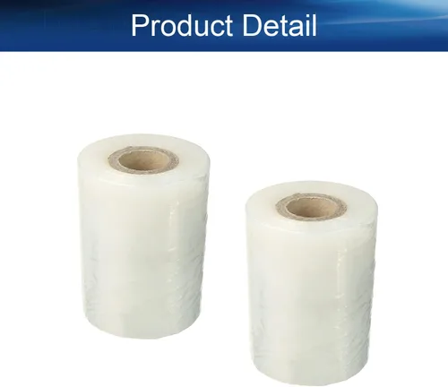 Vista 4 de Bettomshin 2 rollos de película elástica de plástico transparente para mudanza y embalaje, 3.9 in x 656.2 ft, 2 rollos de película elástica