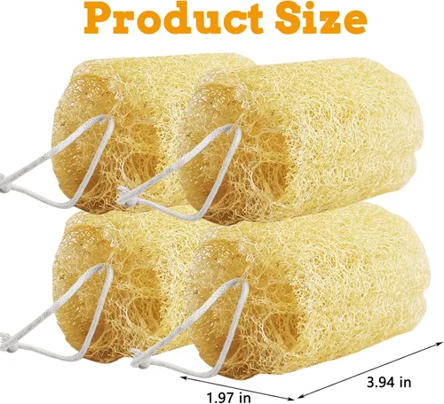 Vista 2 de 4 piezas de juguetes masticables de conejo, juguete masticable natural de conejo, lufa, juguetes para moler dientes de chinchilla, conejillo de L