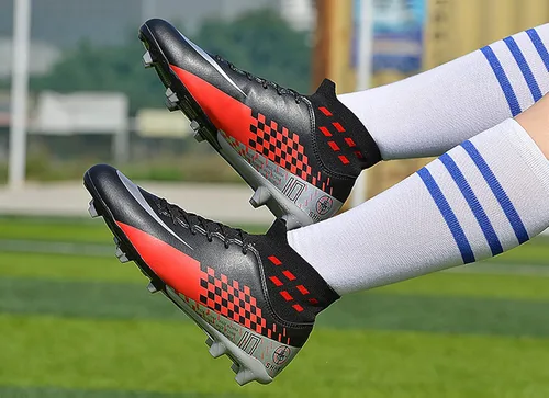 Vista 6 de Qzzsmy Tacos de fútbol deportivos para hombre zapatos de fútbol de alta calidad zapatos deportivos para niños grandes