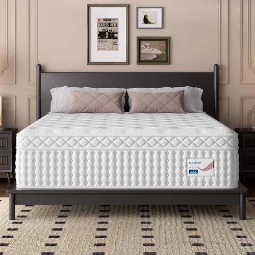 Vista 5 de BedStory Signature Collection - Colchón híbrido firme de 14 pulgadas, tamaño King de lujo en una caja, para presión zonificada y alivio del dolor