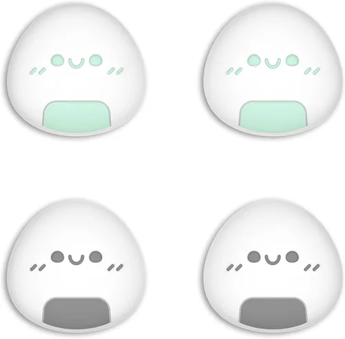 Vista 8 de PlayVital Onigiri - Tapas de joystick para Nintendo Switch, tapas de palanca de pulgar para Switch Lite, cubierta analógica para Switch OLED Joycon