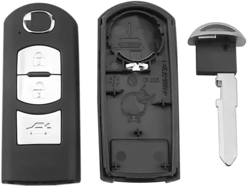 Vista 2 de Oulesh Fundas para llavero de coche para Mazda CX-3 Axela CX-5 Atenza, 3 botones Smart Remote Key Shell Case