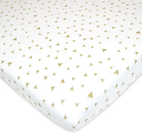 Vista 22 de American Baby Company - Sábana bajera ajustable de tejido de punto suave y transpirable 100% algodón, sábanas de practicuna, Estrellas azules