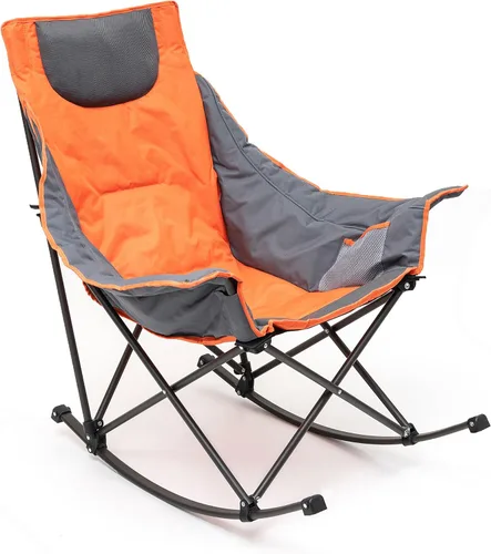 Vista 13 de SUNNYFEEL Silla Mecedora de Camping Paquete de 2, Silla Plegable de Jardín Extragrande para Exteriores con Bolsillo, Resistente