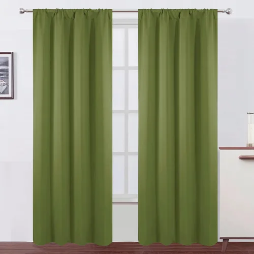 Vista 17 de LEMOMO Cortinas opacas de 42 x 54 pulgadas, juego de 2 paneles de cortinas con aislamiento térmico para oscurecer la habitación