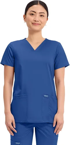 Vista 27 de Workwear Revolution Mujeres Scrubs Top V-cuello WW620 Negro