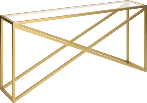 Vista 18 de Calix - Mesa consola rectangular de 42 pulgadas de ancho en bronce ennegrecido